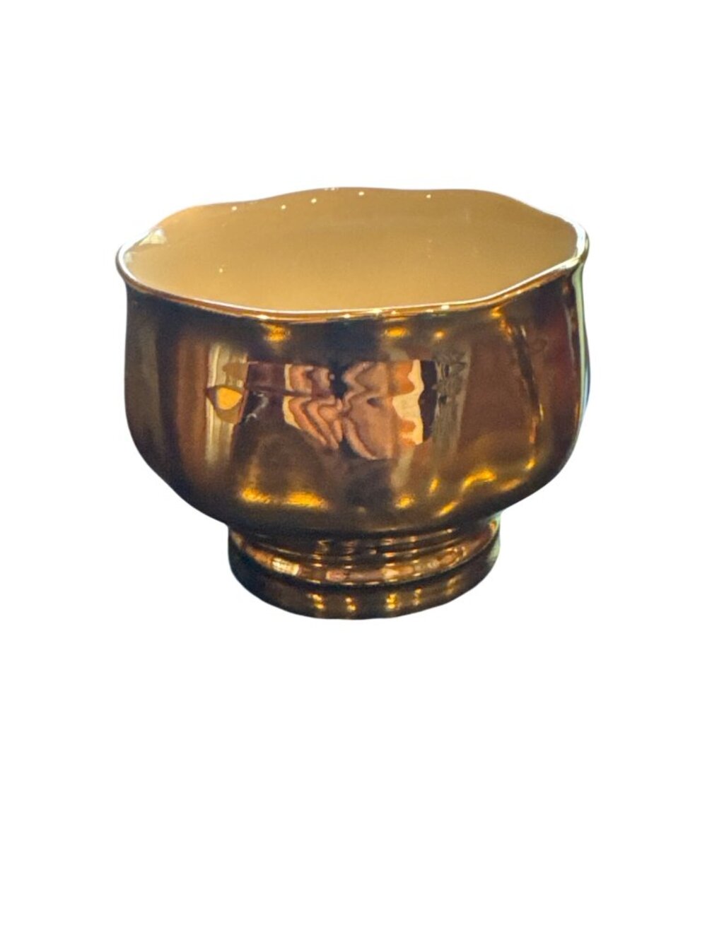 Hall Golden Glo 22K Gold Coffee Tea Set 22K Gold USA Teapot Creamer Sugar MCM - Picture 11 of 16